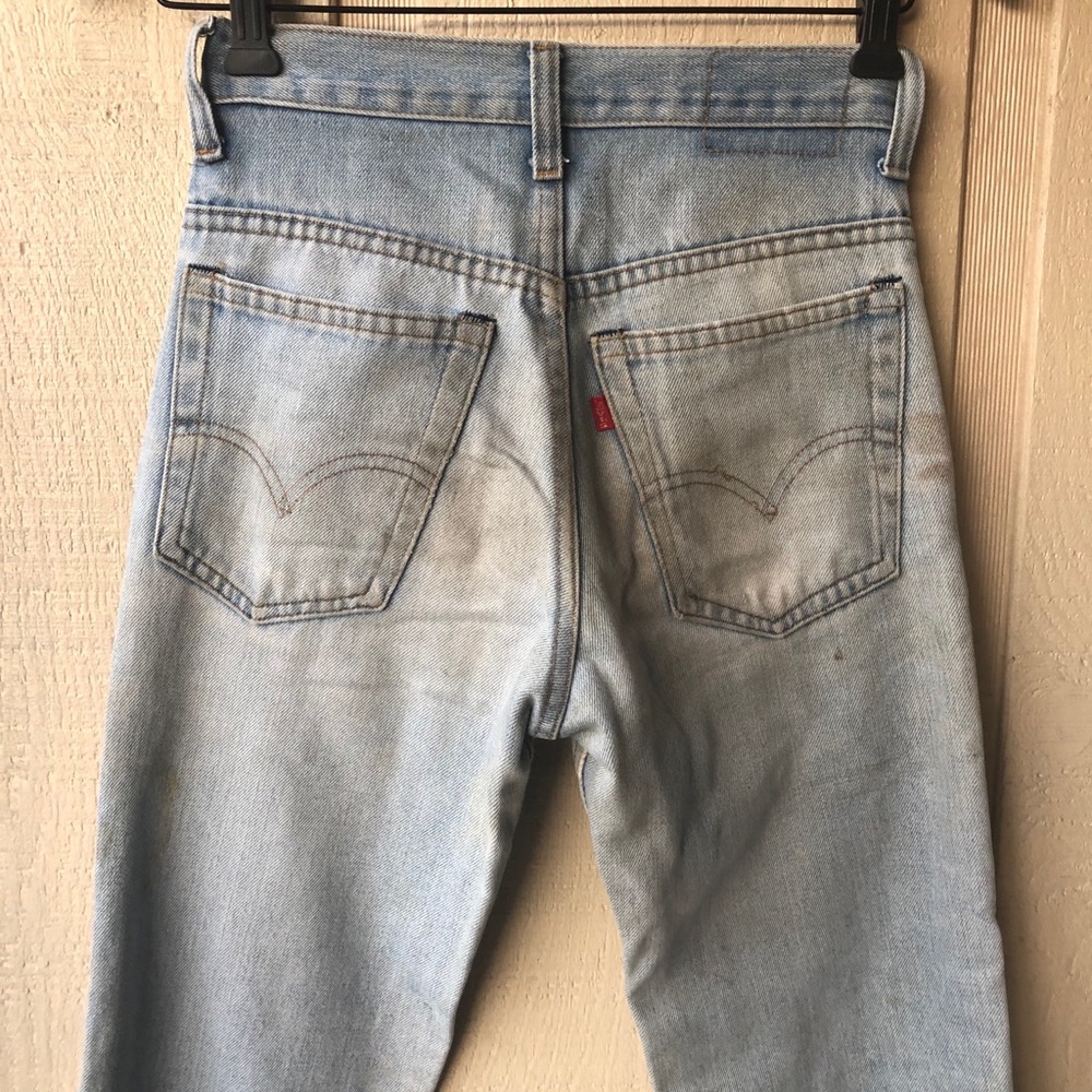 Vintage red tab Levi’s 23 destroyed jeans 1980